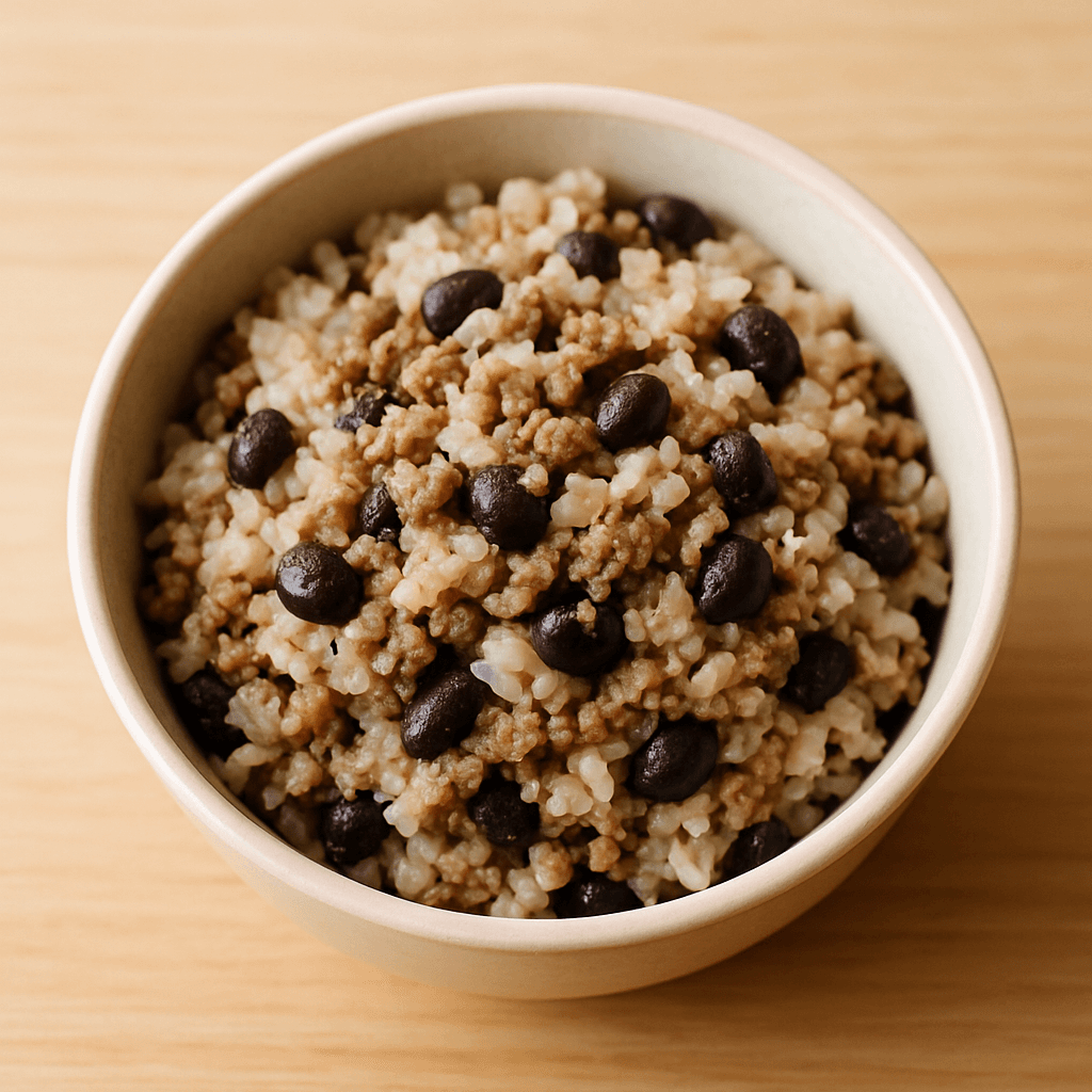 소고기검은콩무른밥