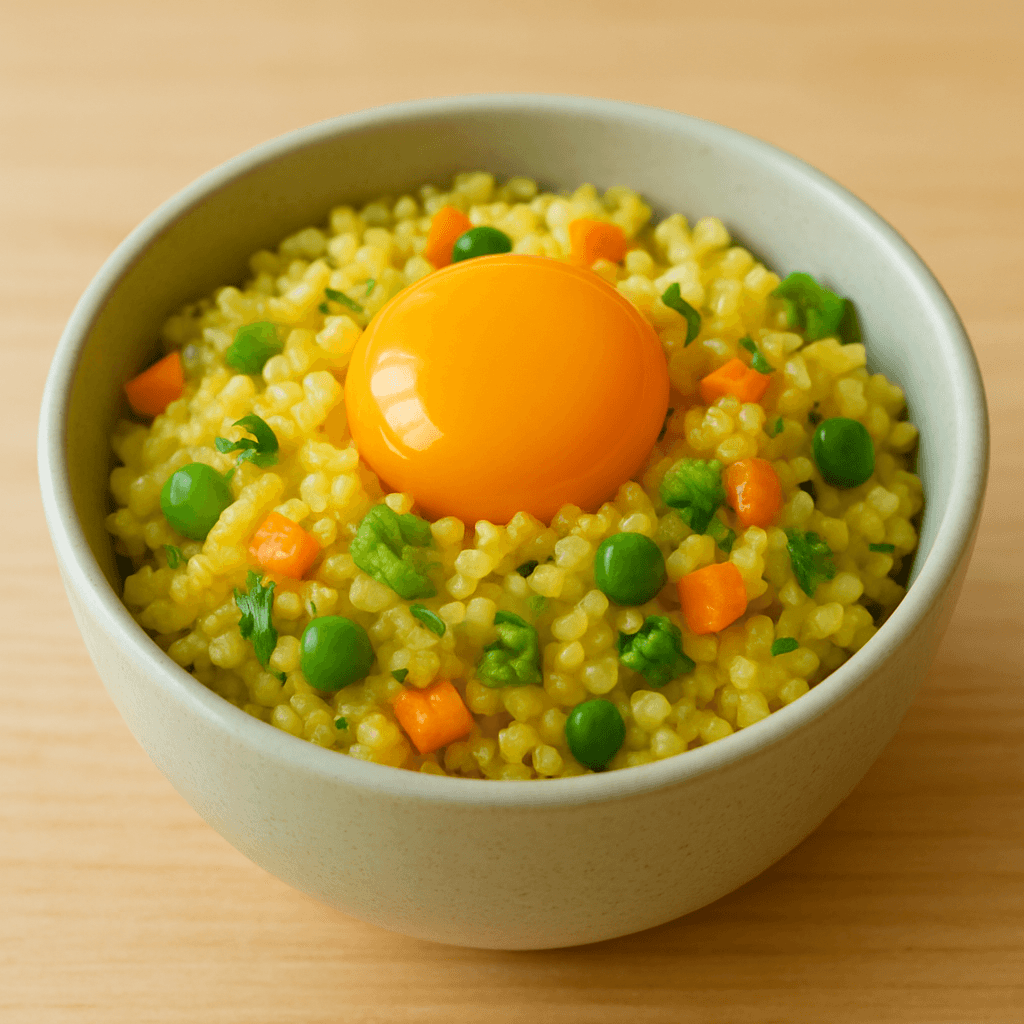 계란노른자야채밥