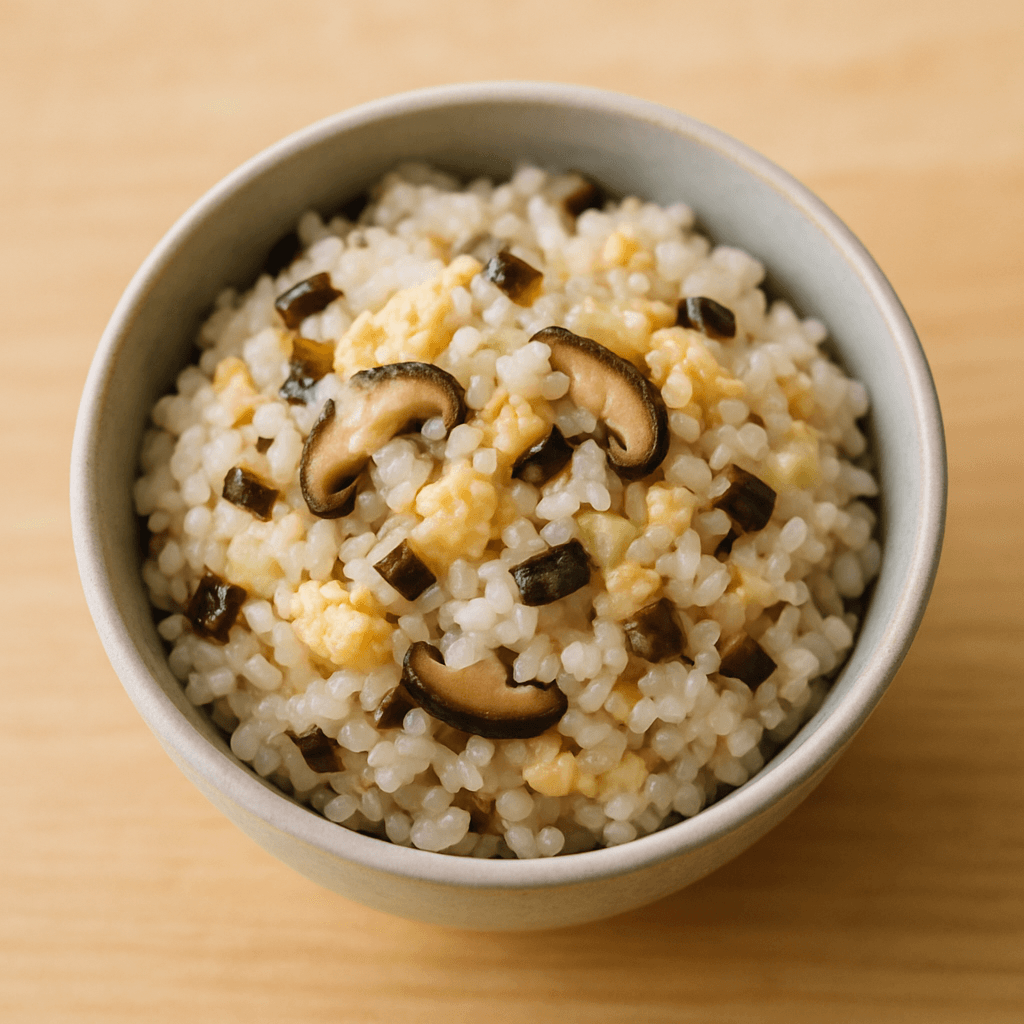 표고버섯달걀진밥