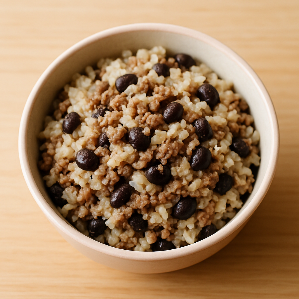 소고기검은콩무른밥