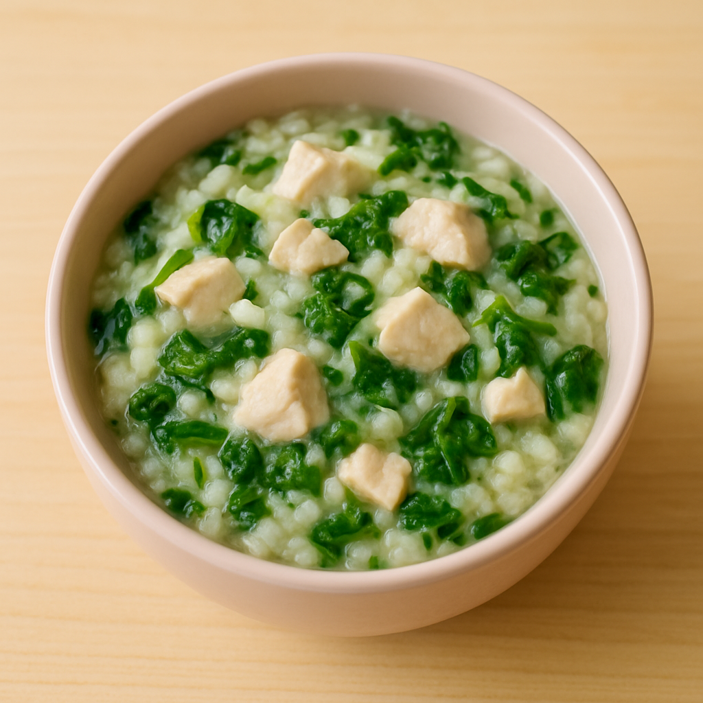 닭안심시금치무른밥