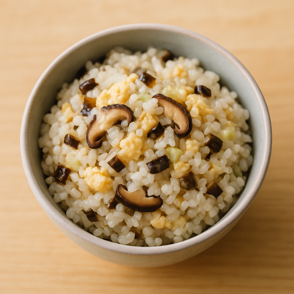 표고버섯달걀진밥